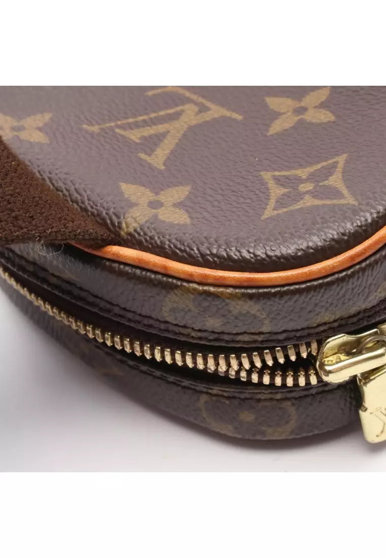 Pre-Loved Louis Vuitton pochette ganju monogram body bag PVC leather Brown