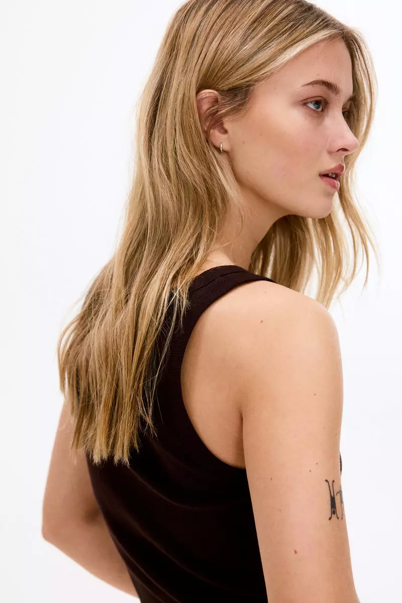 Ribbed vest top