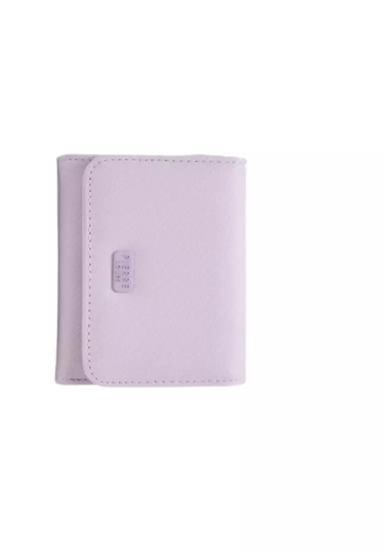Dompet Wanita Lipat Kecil PIERRE LOUES Nova Wallet Bahan Kulit PU Leather Premium BAEOS ORIGINAL - Purple