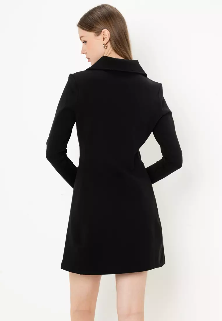 Scuba Fit & Flare Half Zip Dress - Calvin Klein Jeans