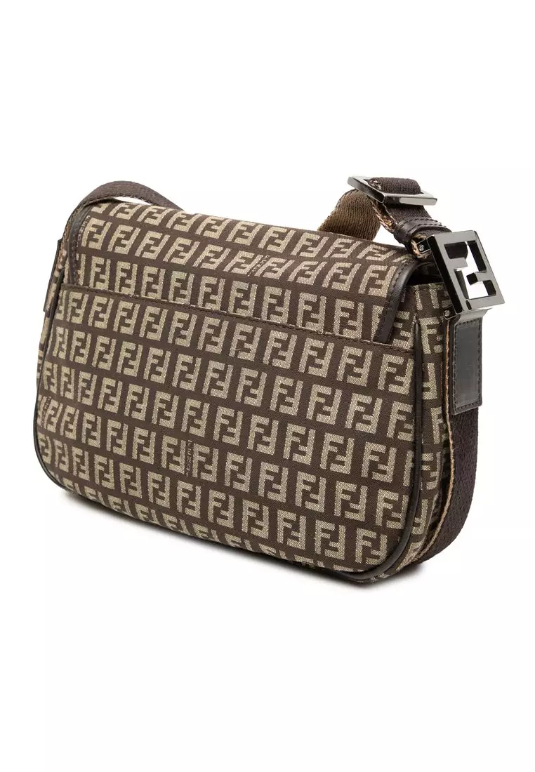 Pre-Loved Fendi Zucchino Canvas Crossbody