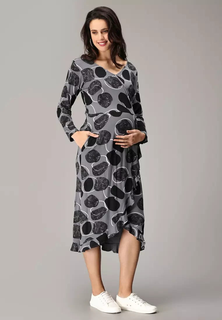 Pret-A-Potion Wrap Maternity And Nursing Dress