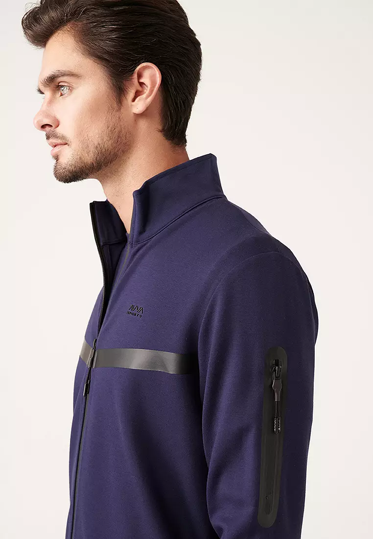 Interlock Windproof High Neck Sweatshirt