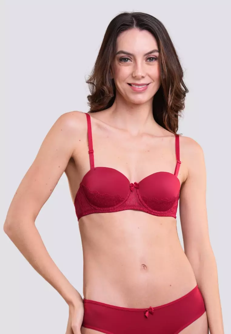 Crimson Romance Half Cup Bra With Removable-Adjustable Straps Underwear For  Women