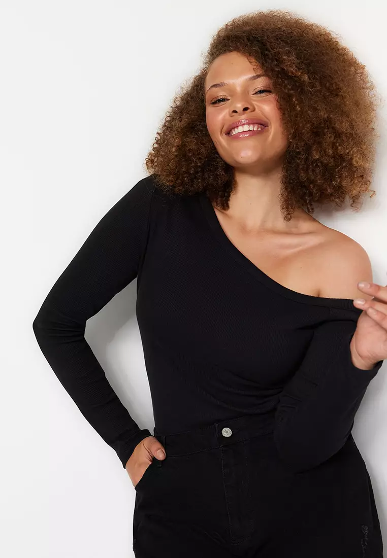 Plus Size Camisole Knitted Blouse