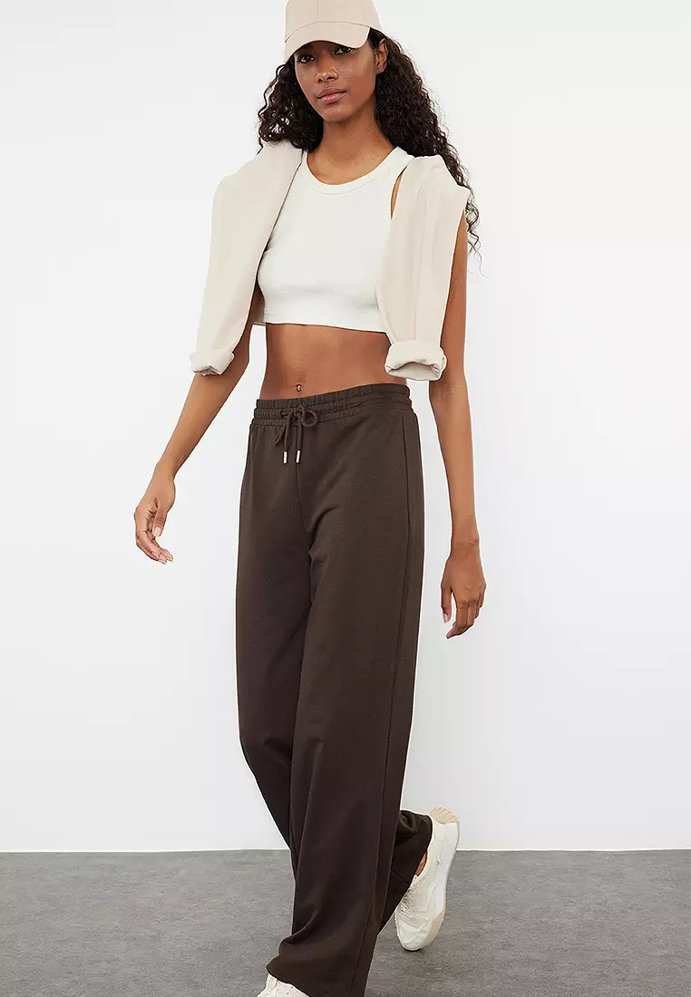 Elastic Wide Leg Pants