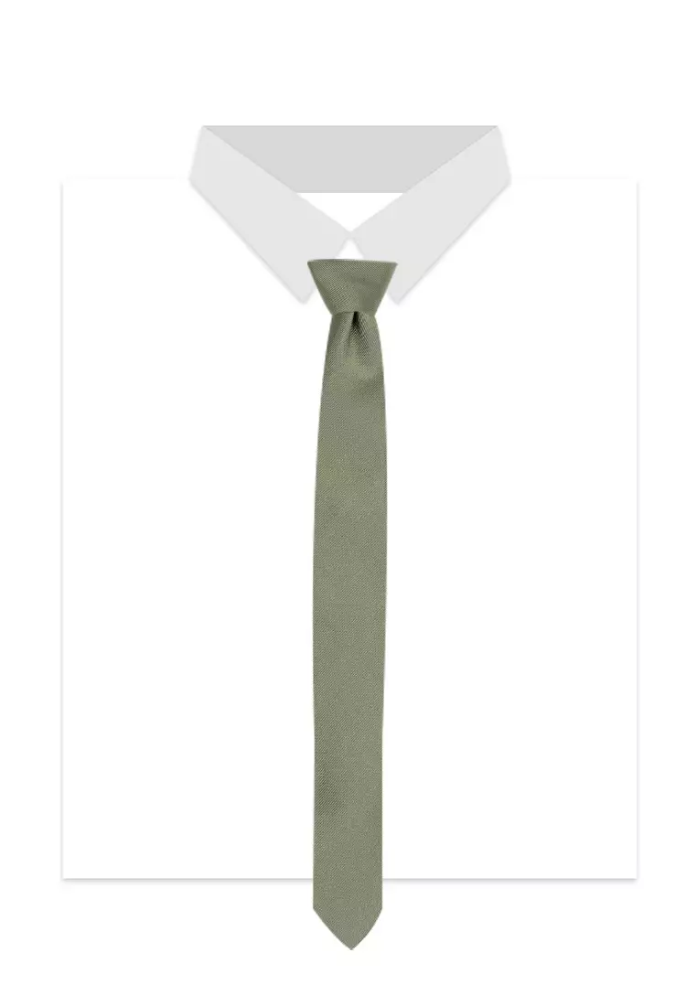 Men's Solid Jacquard Silk Necktie