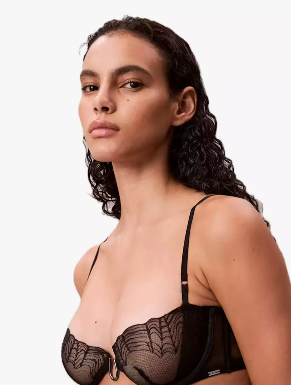 Calvin Klein Underwear - CK Black Geo Lace Unlined Balconette Bra