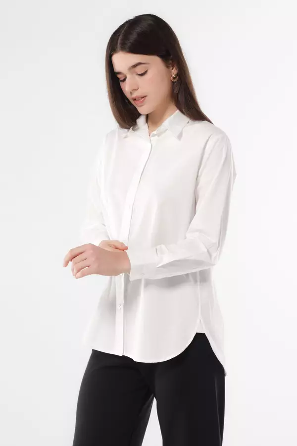 MINIMAL - Alissa - Kemeja Basic Regular Fit - White Colour White