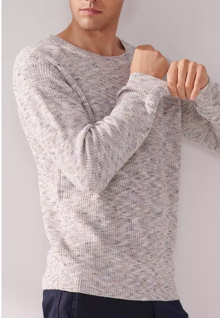 White Ombre Yarn sweater