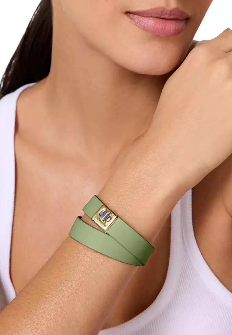 Phoebe Leather Double Wrap Bracelet - Cedar Stand KL499