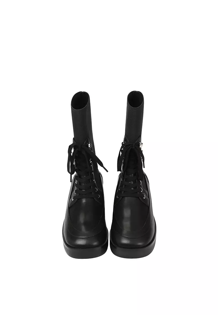 BERACAMY Tie Ankle Boots - Noir