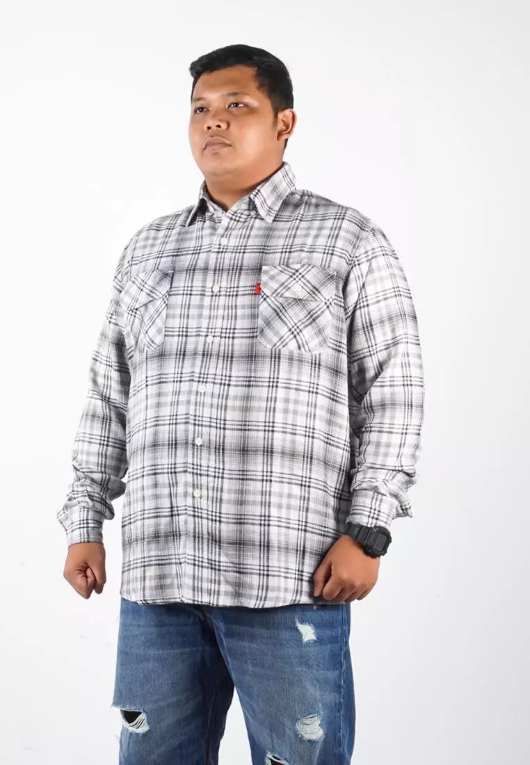 Jual Highest HIGHEST Kemeja Flanel Kotak Jumbo Big Size Panjang