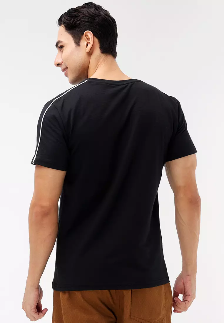 Round Neck Crazyline Short Sleeves T-Shirt