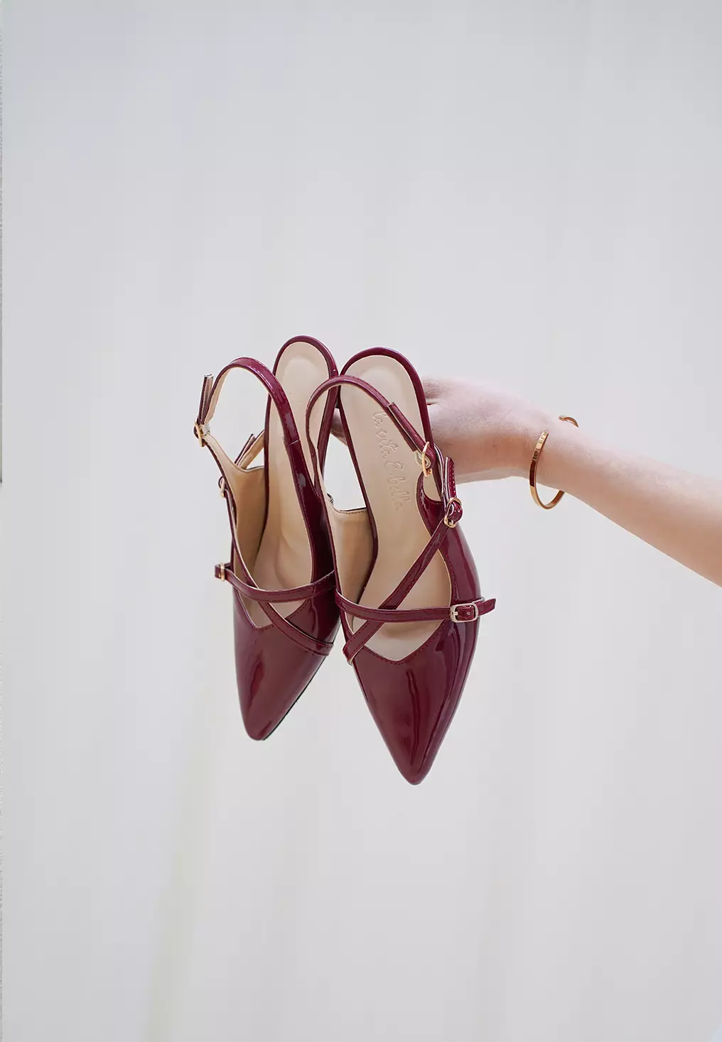 Louise Pointed Toe Slingback Stiletto Sandal Heels Wanita