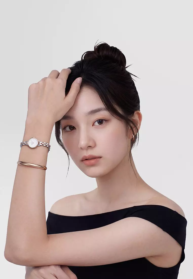 Petite Mini 3-Link Two Tone Rose Gold - Women Watch stainless steel watch DW Official Authentic Original 女士手錶 不銹鋼手錶 DW 官方 真皮手錶 正品