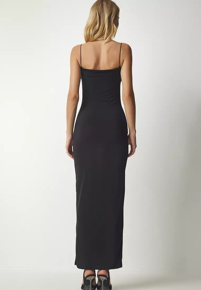 Long Sandy Dress with Rope Straps