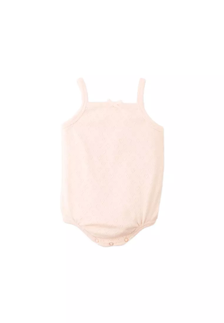 Baby June 3-Piece Strappy Bodysuit With Small Bow Set