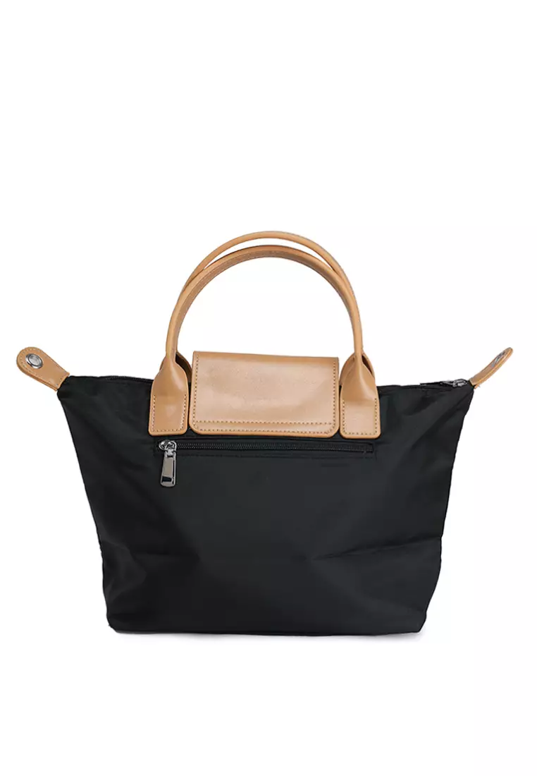 Embroidery Convertible Top Handle Bag