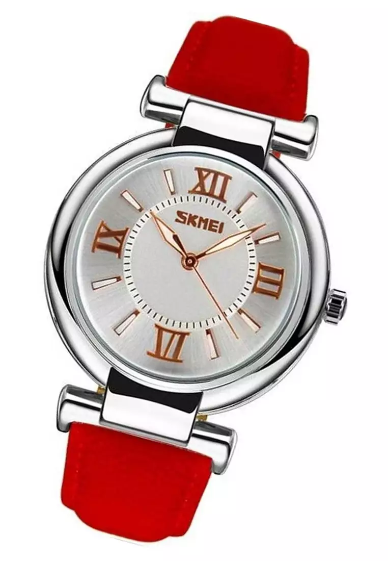 Jam Tangan Kasual Analog Wanita Waterproof 30M Strap Tali Material PU Leather AA34 ORIGINAL