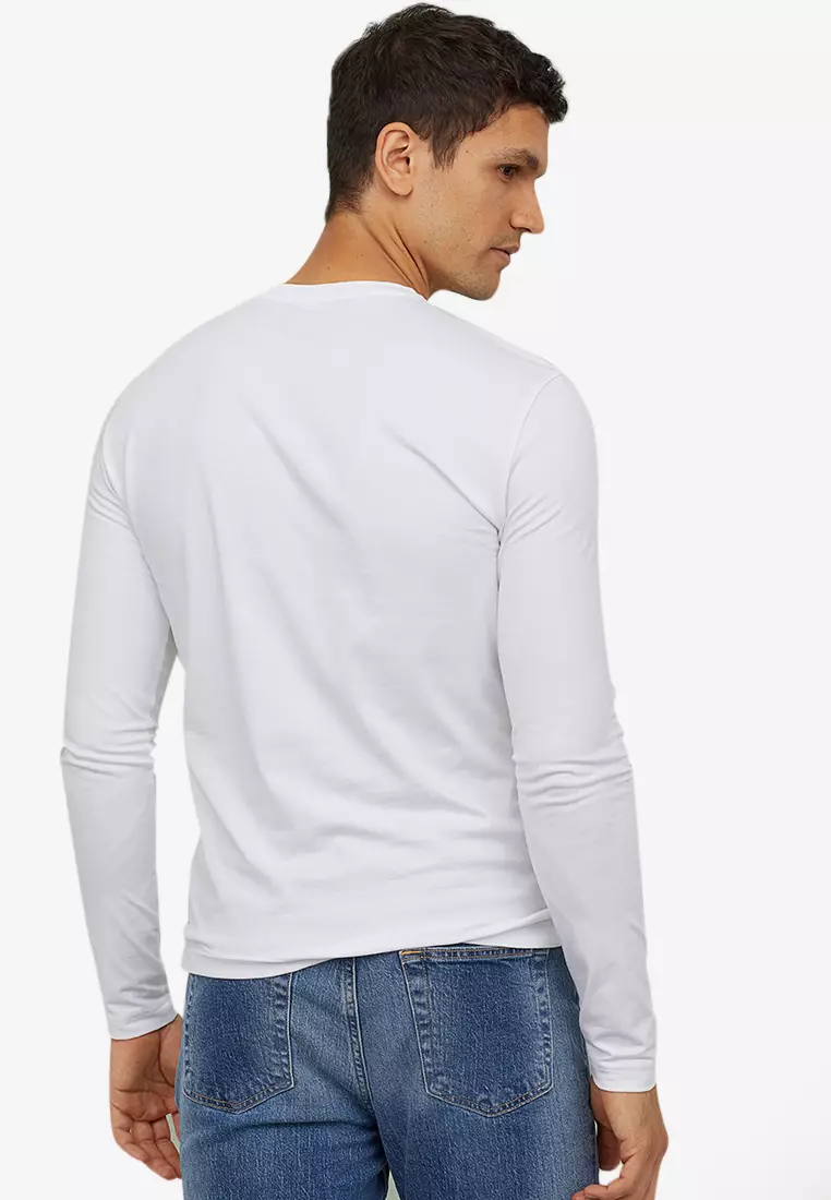 Buy H M Jersey Top Slim Fit 2024 Online ZALORA Philippines