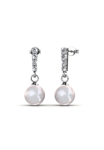 Her Jewellery white and silver Mercury Earrings -  Made with premium grade crystals from Austria HE210AC26HIFSG_1