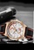 LIGE black and red and gold LIGE Chronograph Unisex IP Gold color Stainless Steel Quartz Watch, White Dial, Red and Black Rubber Strap 1EAEFACB281D5DGS_4
