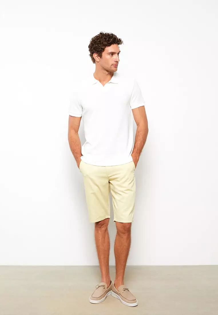 Polo shirt and khaki cheap shorts