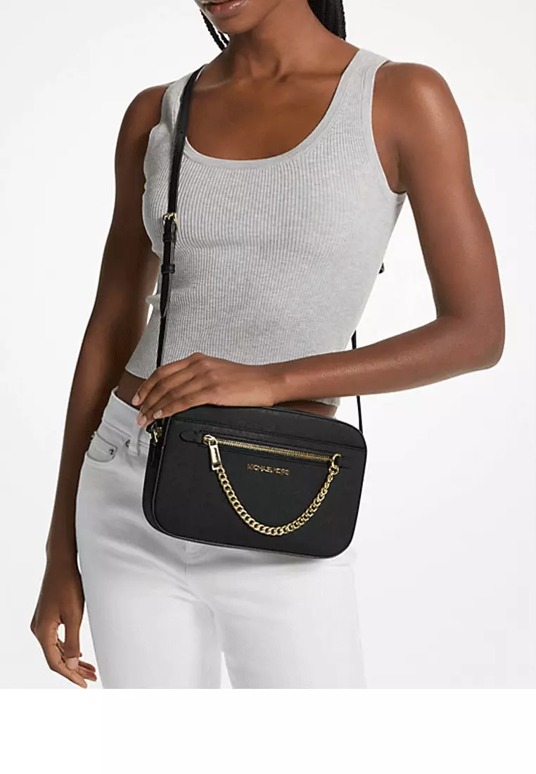 Jet Set Large Saffiano Leather Crossbody Bag