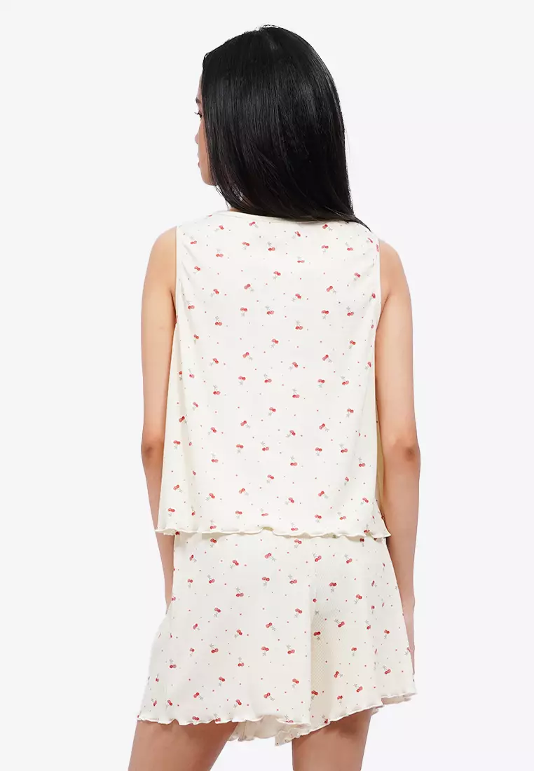 Jual COLORBOX Printed Rib Sleeveless Pajama Set Original 2025 | ZALORA ...