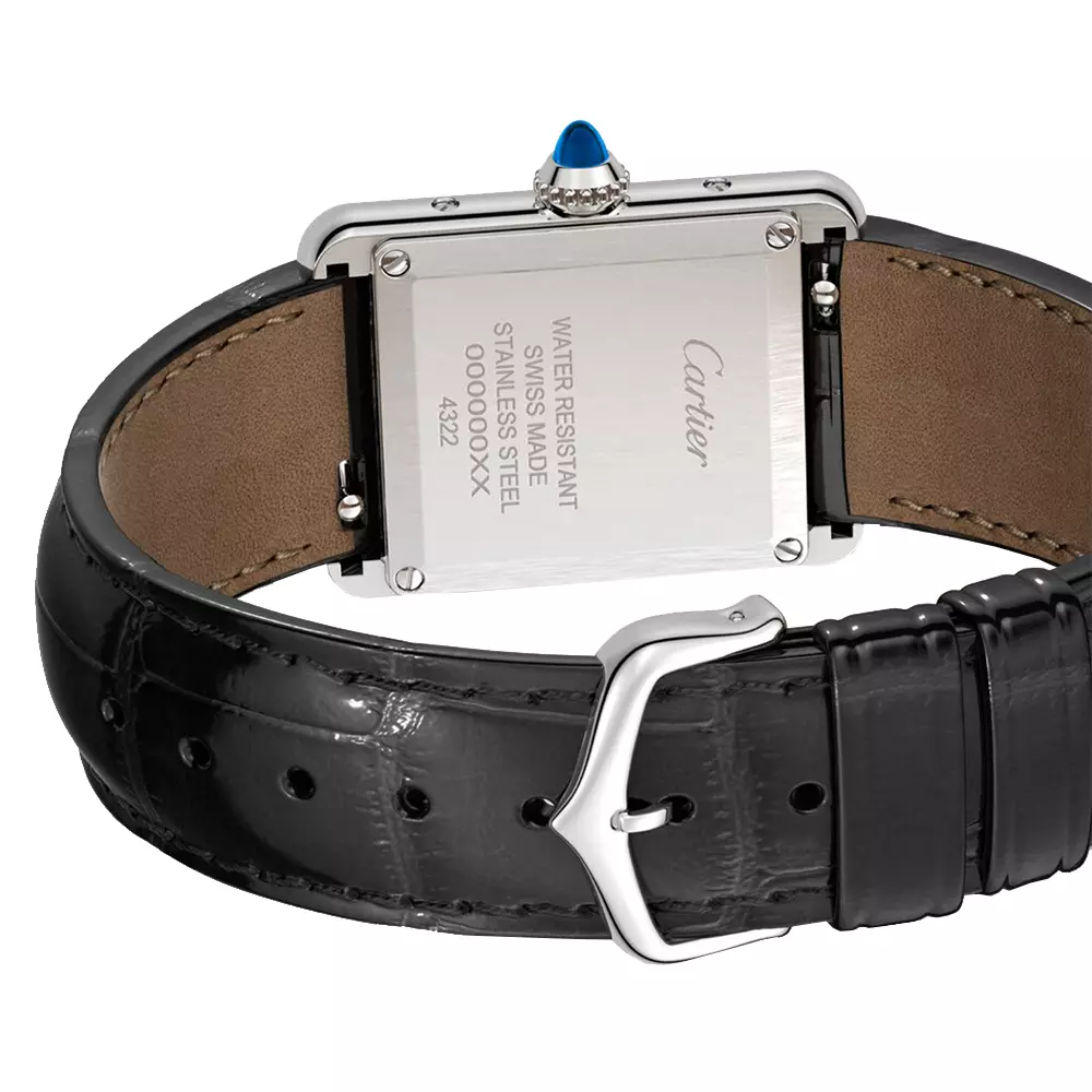 Tank Must De Cartier 22 - WSTA0071 Black Lacquered Dial Black Alligator Strap