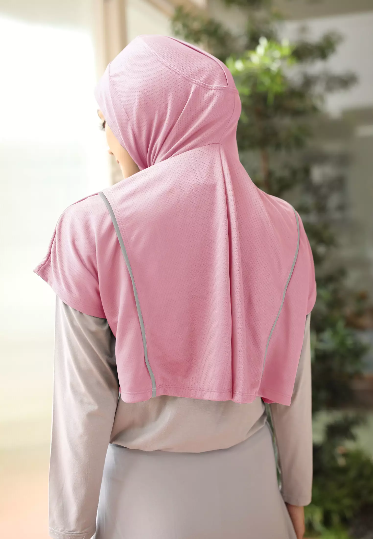 Zelena - Iona Vest Hijab | Rompi Hijab Olahraga Wanita Tenis Padel - Pink Candy