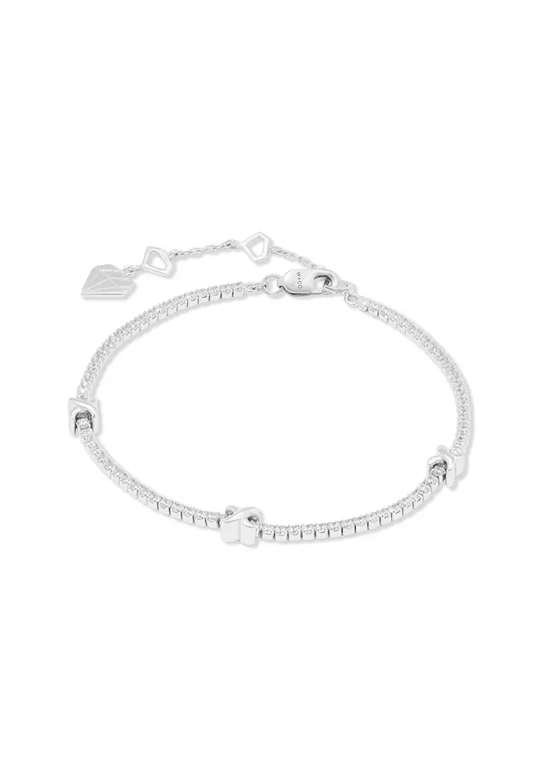 Pave 925 Sterling Silver Petite Tennis Bracelet