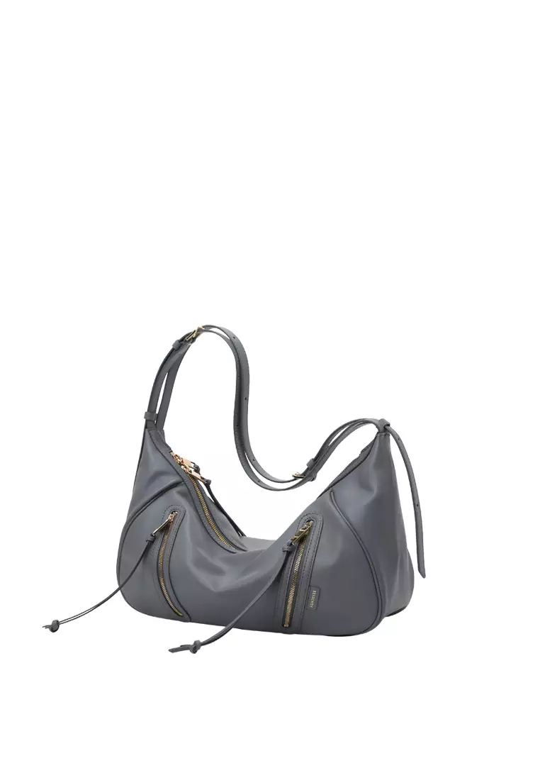 Ursula V11 2-Way Drape Hobo / Crossbody Bag - Slate Grey