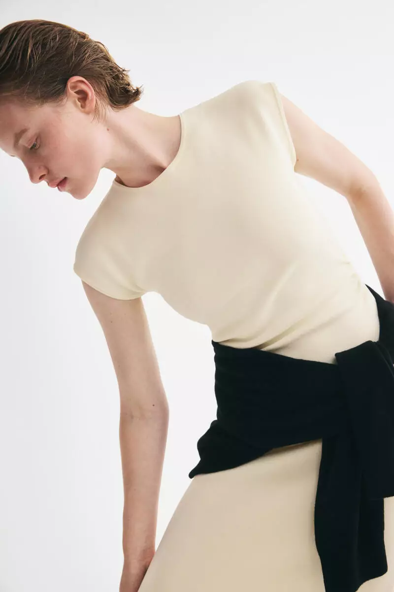 Draped midi dress