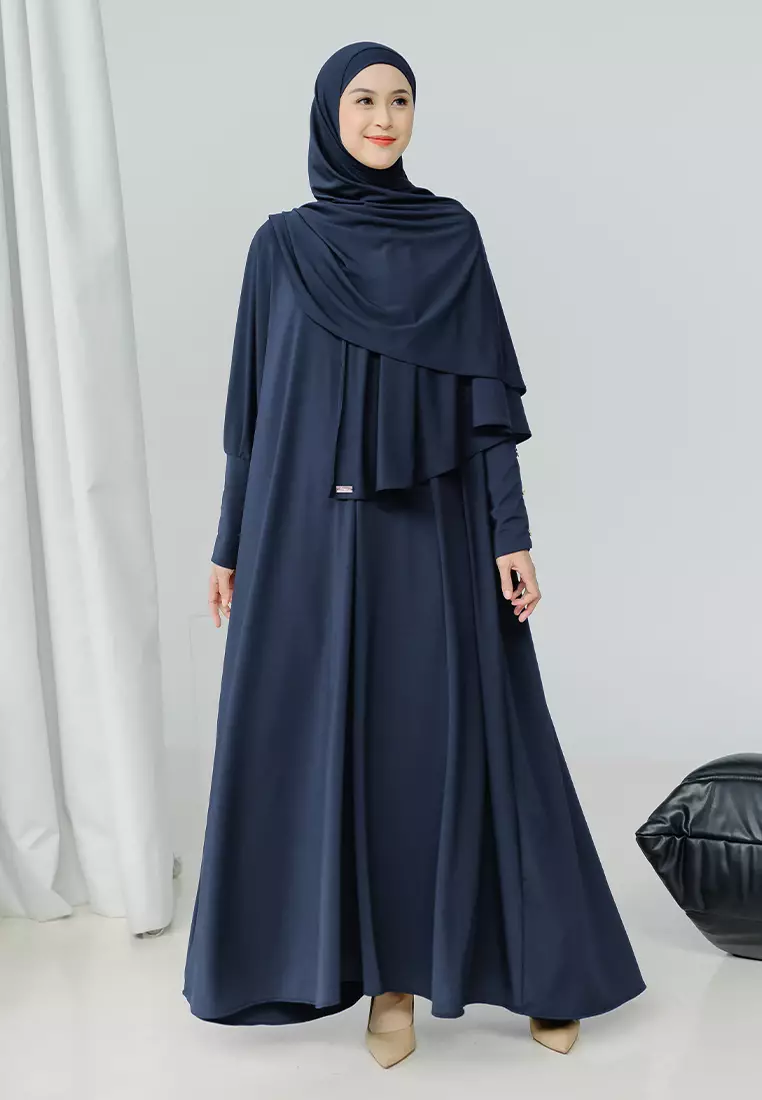 Hafisa Abaya Set Navy