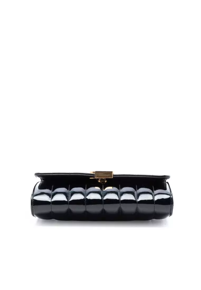 Pre-Loved Saint Laurent Medium Patent Vicky Crossbody
