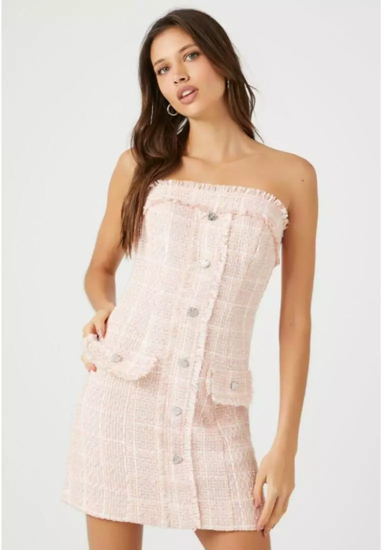 Forever 21,FOREVER 21 Strapless Lace Corset Bra - WEAR