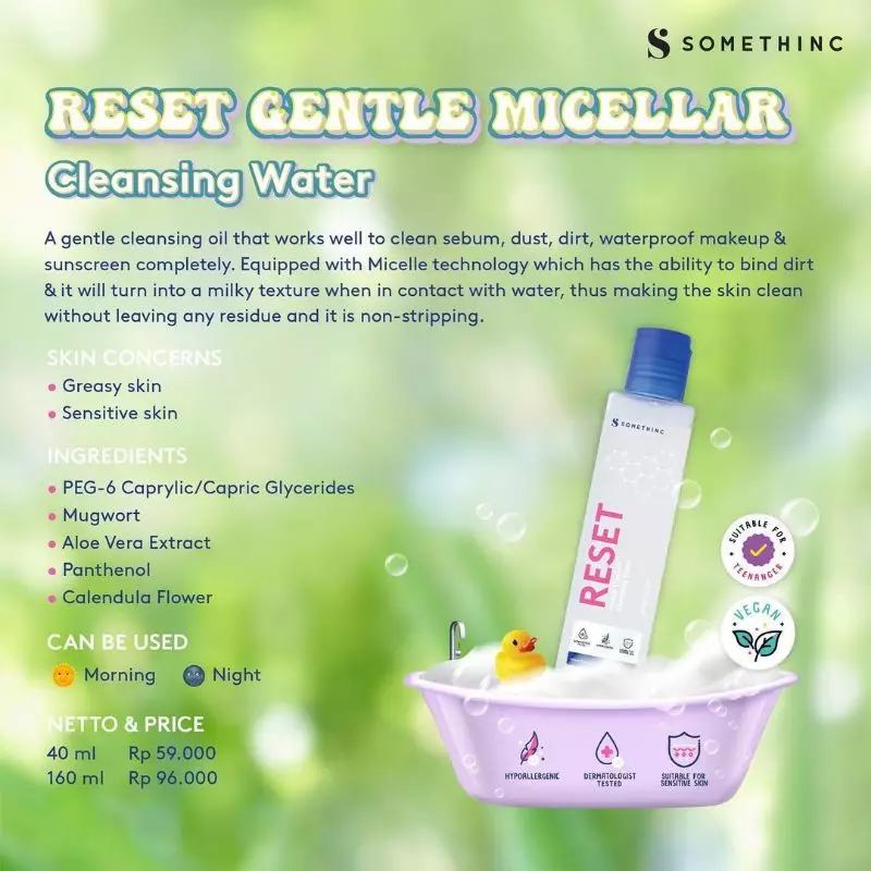 Somethinc Reset Gentle Micellar Cleansing Water 160ml