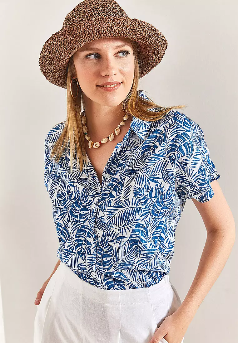 Short Sleeve Printed Viscose Shirt