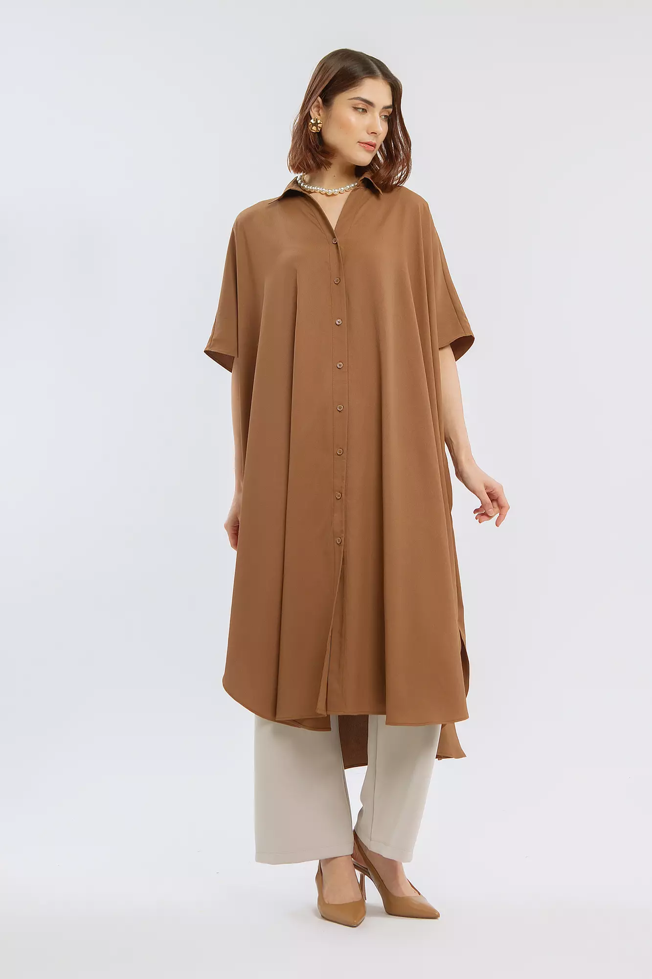 Minimal Raye Kaftan Brown ALL SIZE