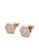 Her Jewellery gold Hexagon Earrings (Rose Gold) - Made with premium grade crystals from Austria EB984ACBCD61D8GS_3