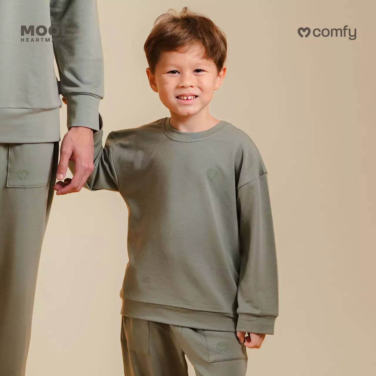 Mooi Sweater Anak Unisex Comfy Sweater Basic Kids - Red Clay