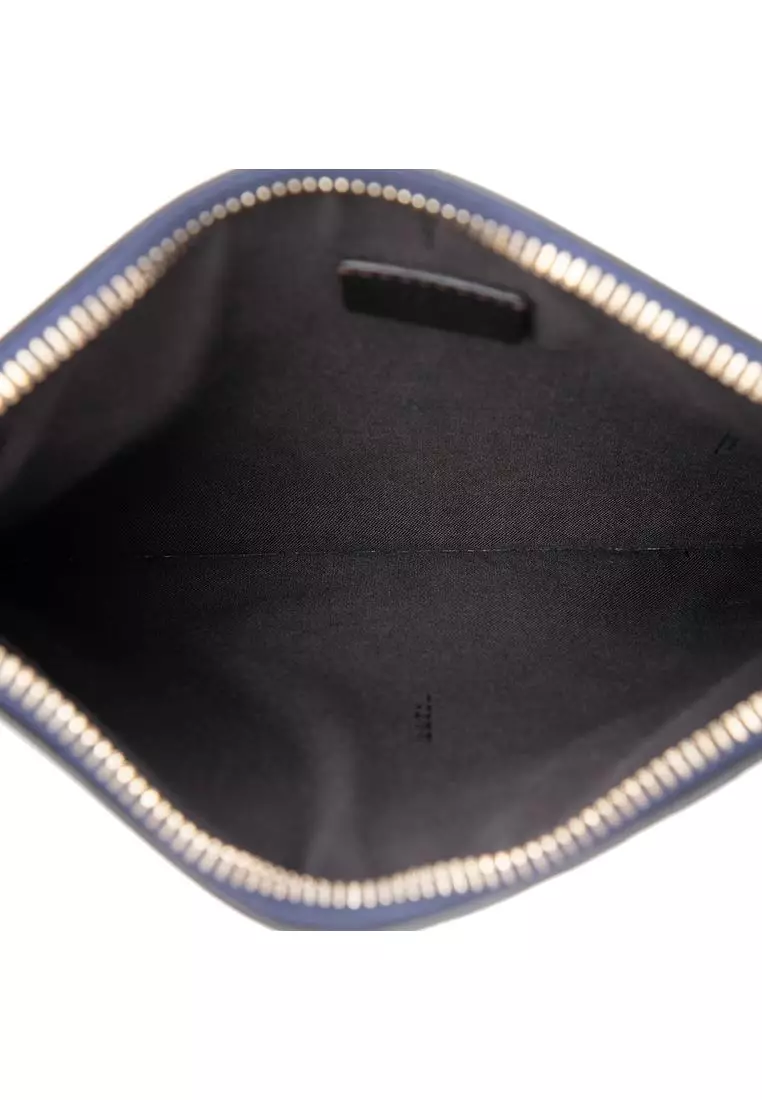 Pre-Loved Fendi Fila Mania Multicolor Zucca Embossed Leather Clutch