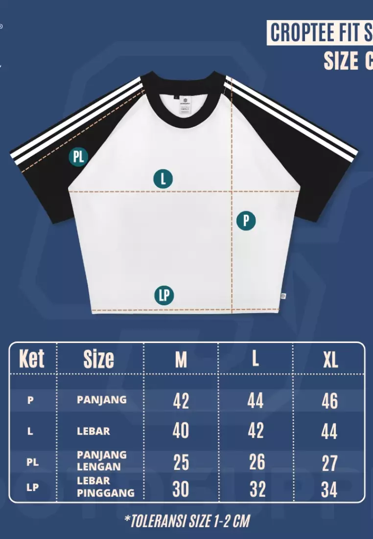 OOTDSUPPLY Croptee Fit V.4 Shine List l Tshirt Crop l Kaos Croptee | CSFV4002