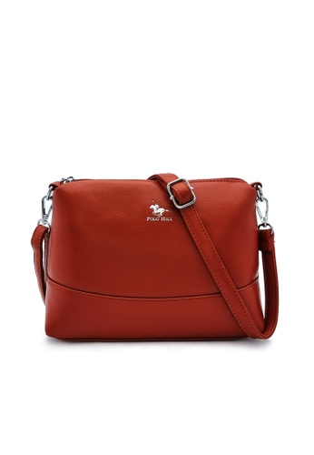 POLO HILL 紅色 POLO HILL Ladies Structured Base Crossbody Sling Pouch Bag D33CBACC7766D4GS_1