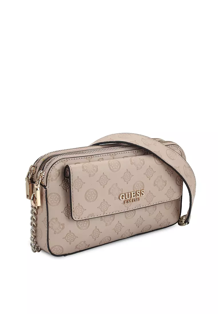 Buy Guess Sirrah Double Zip Crossbody Bag Online | ZALORA Malaysia