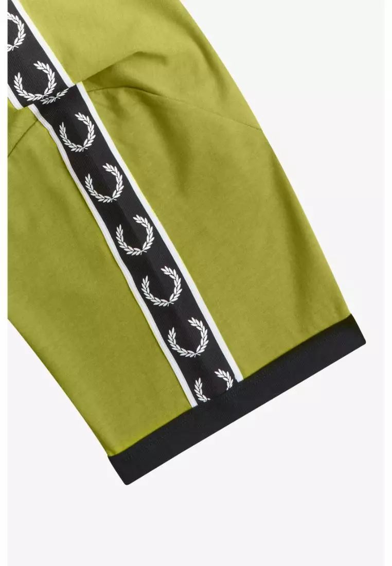 Fred Perry M4613 Contrast Tape Ringer T-Shirt (Tennis Ball Yellow / Black)