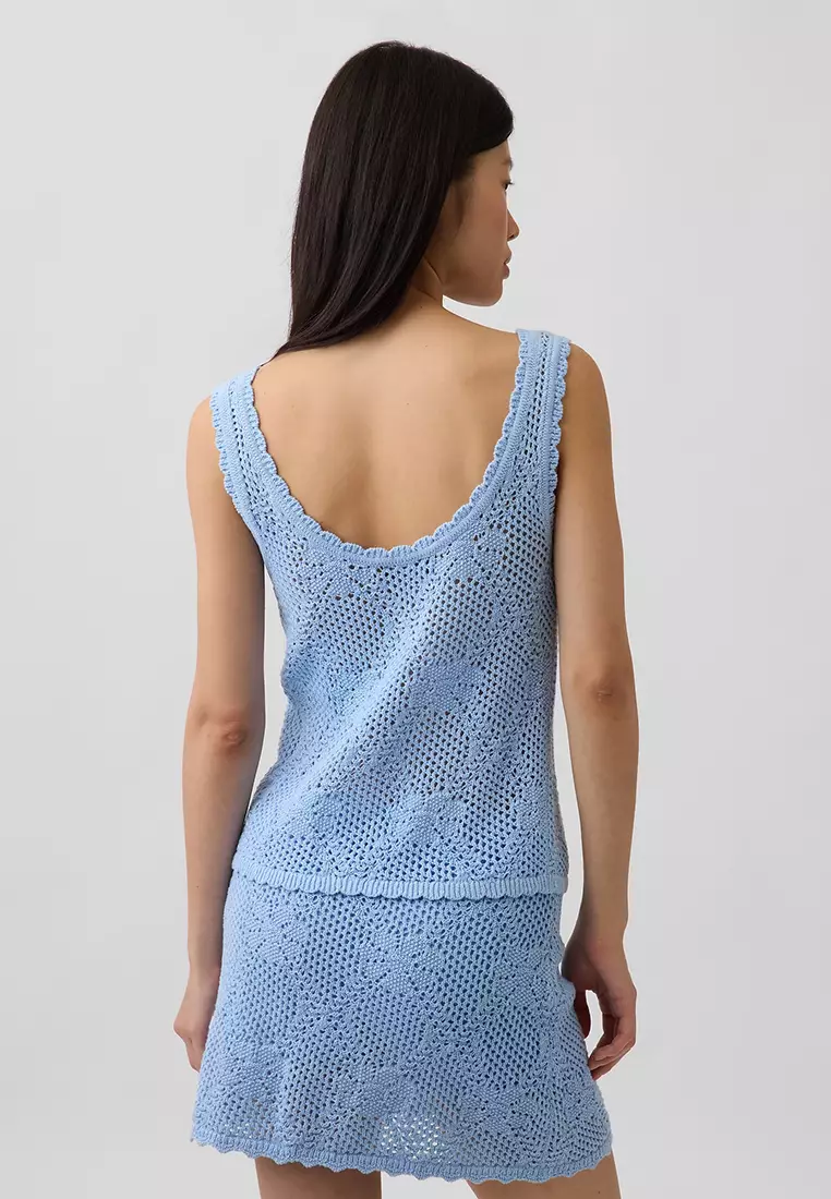 Pointelle Cotton Tank Top