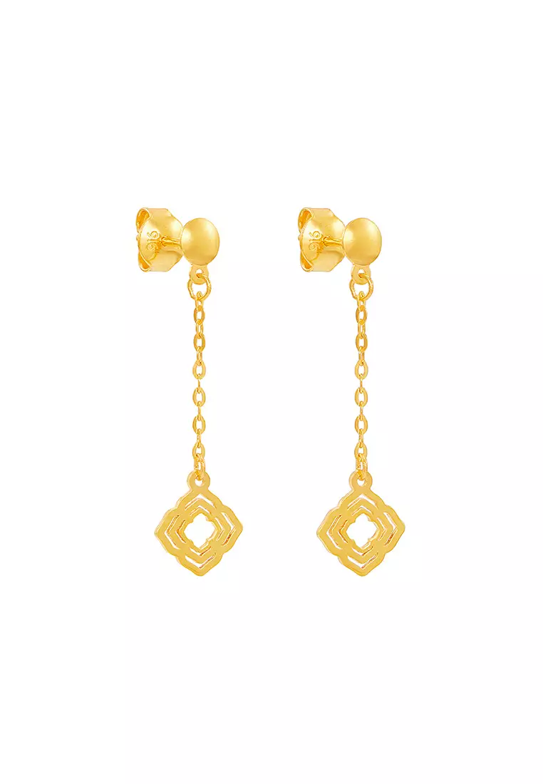 HABIB AL-ZAHRA | 916/22K Yellow Gold Earrings HLZE011224
